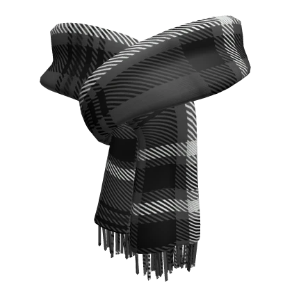 Black Plaid Stripes Scarf