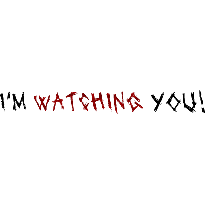 "I'm Watching" Creepy Sign 👀