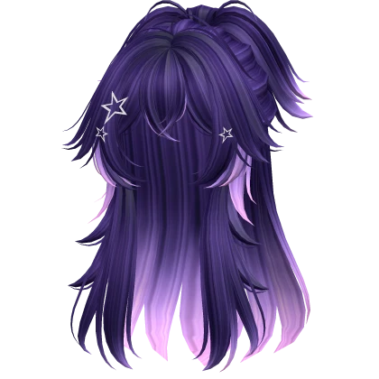 ☆ Y2K Rockstar Half Up Spikey Hair (Galaxy)
