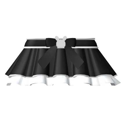 ♡ cute bunny doll skirt in black & white