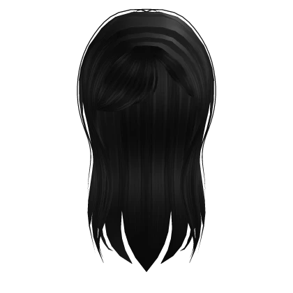 Cute Black long Hair Y2K Emo