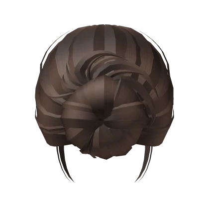 low messy bun in brown