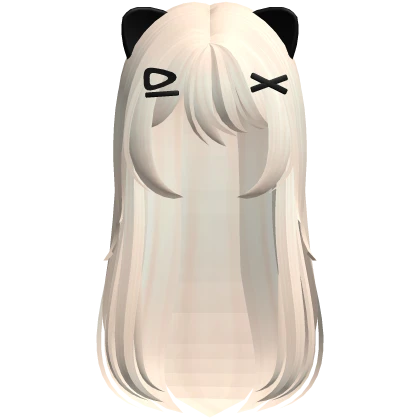 ♡ straight long emo moe goth cat hair