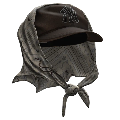 Vintage NY Cap w/ Designer Bandana Headwrap