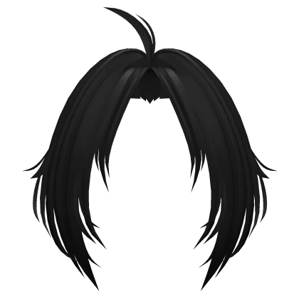 Side Framing Anime Bangs in Black
