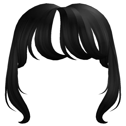 Adorable Y2K Long Bangs Black