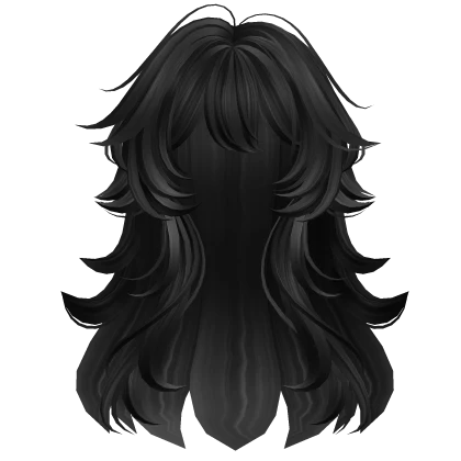 Super Fluffy Wavy Anime Hairstyle (Black v1)