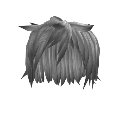 Silver casual messy hair