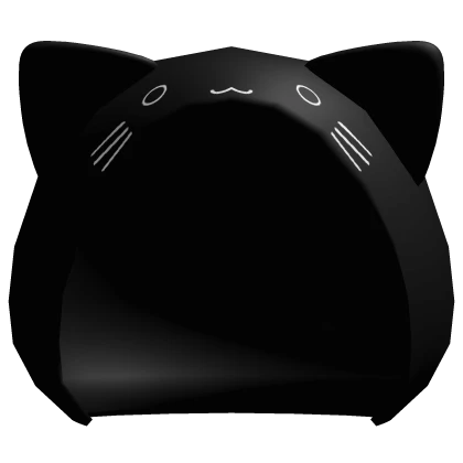 sweet anime black cat neko hood
