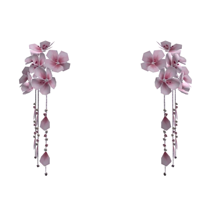 🌸 Cherry Blossom Plum dangling hairpin in silver
