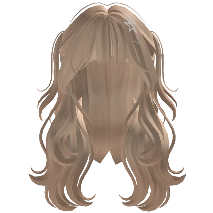 Wavy Blonde Hair w Stars Y2K