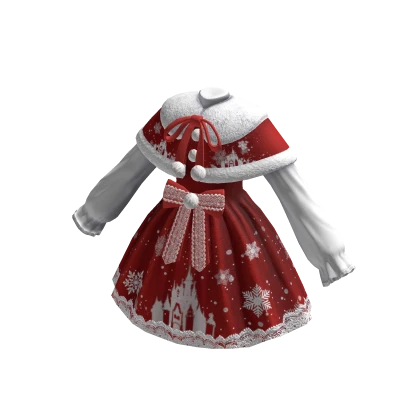 🍀Cute Winter Dress Outfit (Red)