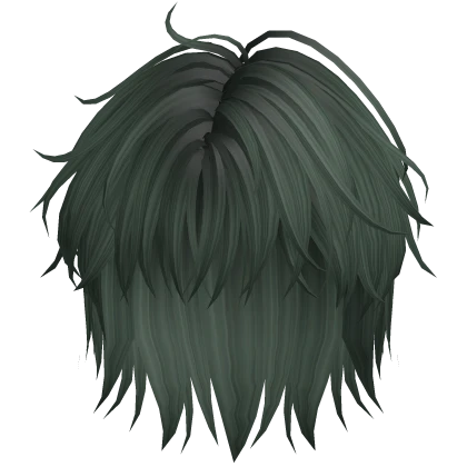💚 Dark Green Emo Boy Wispy Hair