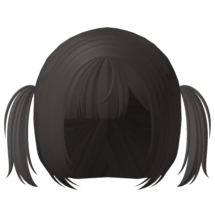 ♡ cute short baby emo pigtails dark brown