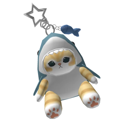 Shark Cat Plush Keychain