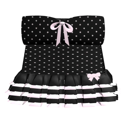 ♡ˇ : cutesi baby ruffled dress black polka dots !