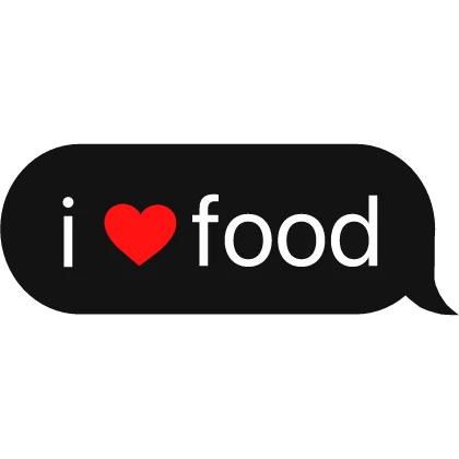 i love food Text