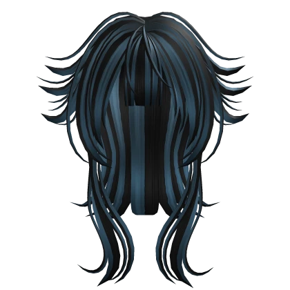 Long wavy hair (dark blue and black)