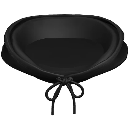 Black Hoodie Hood Tied Oversized Basic 1.0 Neck