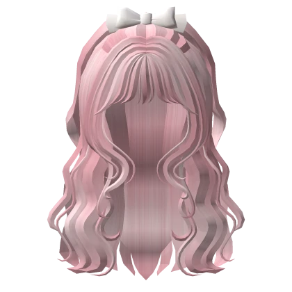🍀Big Bow Half Up Hair (Pink)