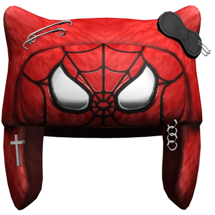 Grunge Spider Kitty Ushanka (Red)