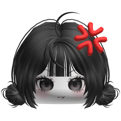 Angry Anime Hair Clip Pigtail Hair 💔