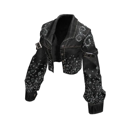 BB Black BB KPop Denim Gemstone Jacket