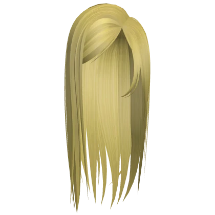 ☆ long straight side parted hair yellow