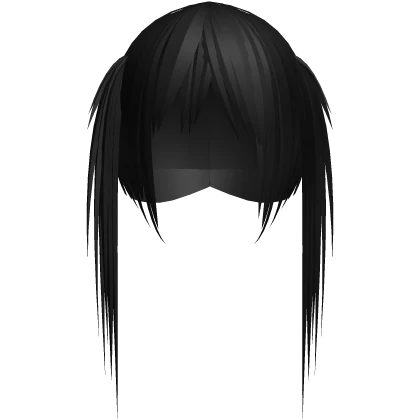 scene emo pigtails in Black
