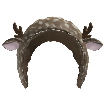 cute fluffy winter fawn reindeer hat (light brown)