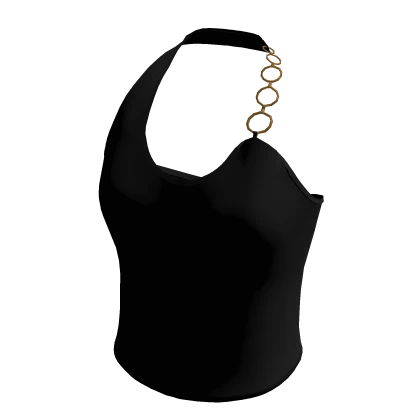 Black Tank Top With Chain