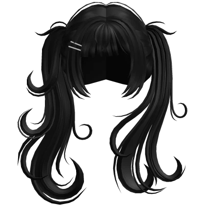 Shoujo Long Windy Pigtails in Black