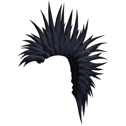 Blue Spiky Punk Mohawk