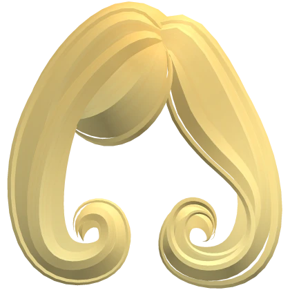 Cute Swirly Swooped Bangs (Light Yellow)
