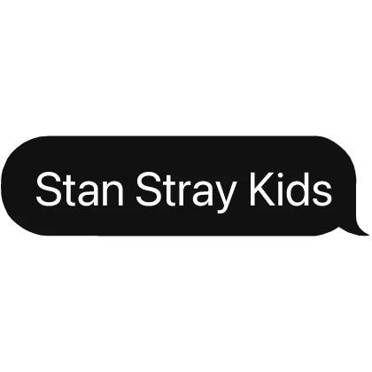 STAN Stray Kids SKZ KPOP Text Chat Bubble