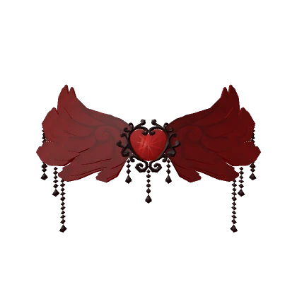 Red and Black Valentines Headpiece