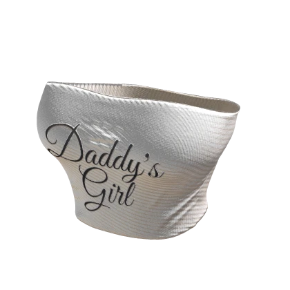 Y2K Daddy's Girl Tube Top | White