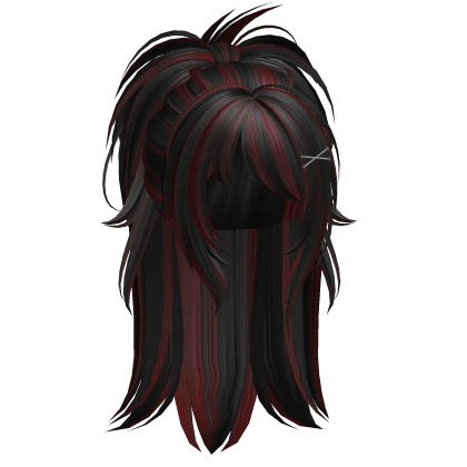 (PBR) Y2K Fairy Grunge Igari Ponytail (Red/Black)