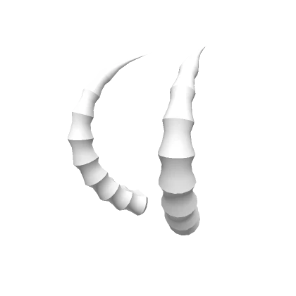 White Krampus Horns