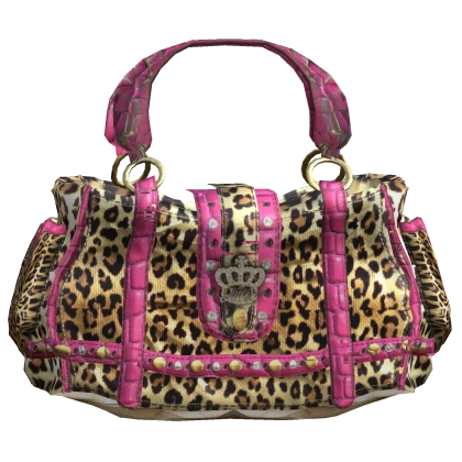 Vintage Harajuku 2000s Gyaru Icon Bag Pink Leopard