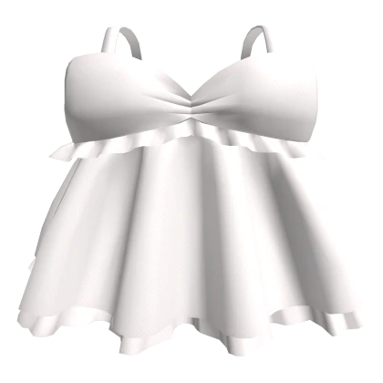 🤍 Pretty Baby Doll Ruffle Dress