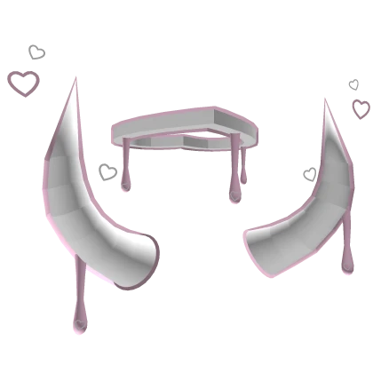 Horn White&Pink Neon Heart