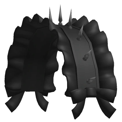 ♡ black spikey ruffle goth headband