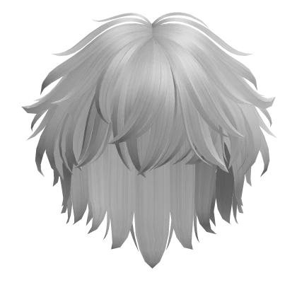 Emo Short Messy Boy Hair in White / Grey