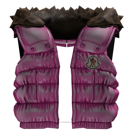 3.0 Pink Latex NYC Cleezy Fur Puffer Vest