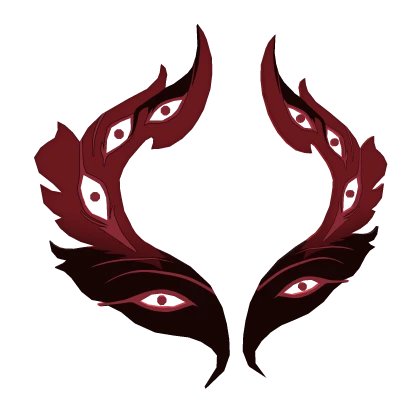 Ronova dark red wings with EYES | Genshin Impact +