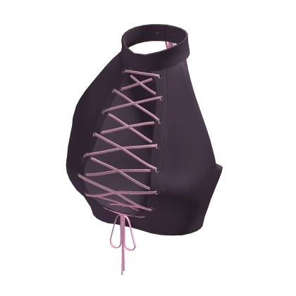 Pink Laced Purple Crop Top