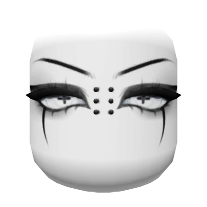 ♡ white goth makeup eyes face mask ♡ ✧.*