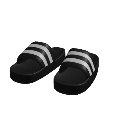 Black Slides Summer Sandals