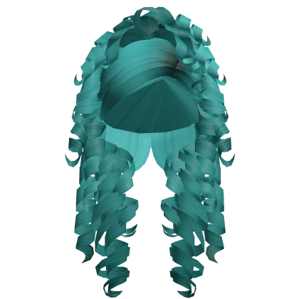 Curly High Ponytail (Teal)